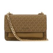 Claire Canvas Schoudertas Michael Kors , Brown , Dames