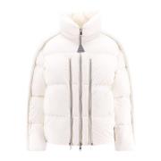 Stijlvolle jas met ritssluiting Moncler , White , Dames