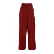 Rode Wol Wijde Pijp Ruby Broek Stella McCartney , Red , Dames