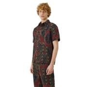 Rood Multi Jacquard Shirt Soulland , Brown , Heren