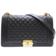 Pre-owned Leather chanel-bags Chanel Vintage , Black , Dames