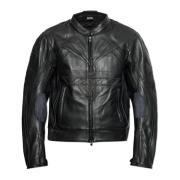 Leren jas Vetements , Black , Heren