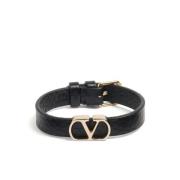 Zwart VLogo Armband Italië Ontwerp Valentino Garavani , Black , Heren