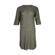 Pre-owned Silk dresses Hermès Vintage , Green , Dames