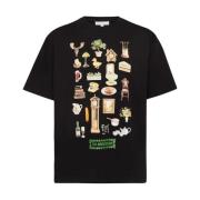 Diorama Print Zwart T-shirt JW Anderson , Black , Heren