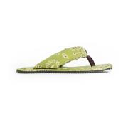 Bandana Print Teenslippers The Attico , Green , Dames