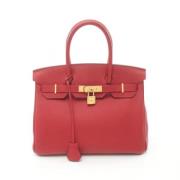 Pre-owned Leather handbags Hermès Vintage , Red , Dames