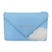 Pre-owned Leather wallets Balenciaga Vintage , Blue , Dames