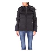 Zwarte Woolrich Jas met Afneembare Capuchon Woolrich , Black , Dames