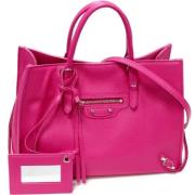 Pre-owned Leather handbags Balenciaga Vintage , Pink , Dames