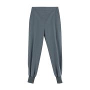 Wollen Flanellen Jogger Broek Stella McCartney , Gray , Dames