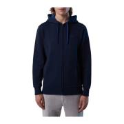 Blauwe Hoodie met Rits North Sails , Blue , Heren