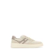 Ivoor leren sneakers Hogan , Beige , Dames