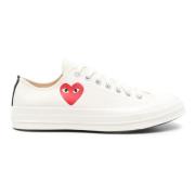 Rode Hart Lage Sneakers Comme des Garçons Play , White , Heren