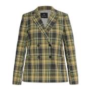 Blazer met ruitpatroon PS By Paul Smith , Green , Dames