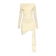 Jurk met drapering Blumarine , Beige , Dames