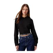 Hoodie Sweatshirt Calvin Klein Jeans , Black , Dames