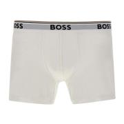 Heren Stretch Katoenen Boxershorts Hugo Boss , White , Heren