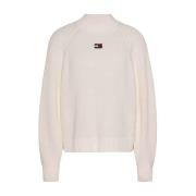 Tijdloze Comfort Trui Tommy Jeans , White , Dames