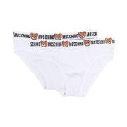 Witte Teddybeer Logo Tailleband Briefs Moschino , White , Heren