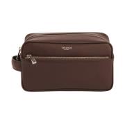 Leren Beauty Case Tassen Serapian , Brown , Dames