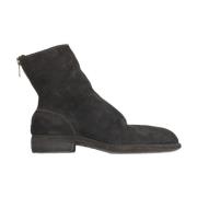 Leren ritslaars Guidi , Black , Heren