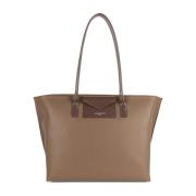 Ritssluiting Schouder Tote Tas Maya Lancaster , Brown , Dames