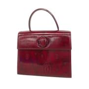 Pre-owned Leather handbags Cartier Vintage , Red , Dames