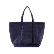 Blauwe Linnen Shopper Tas Dubbel Draagbaar Vanessa Bruno , Blue , Dame...