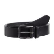 Zwarte platte riem voor mannen Calvin Klein Jeans , Black , Heren