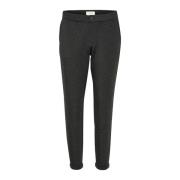 Donkergrijze Melange Wijde Taillebroek Part Two , Black , Dames