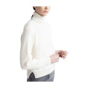 Alpaca, mohair, katoen en lurex trui Peserico , White , Dames