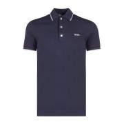 Logo Katoenen Poloshirt met Knopen Ermenegildo Zegna , Blue , Heren