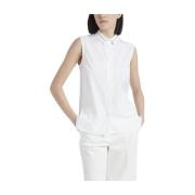 Mouwloze Poplin Overhemd Peserico , White , Dames