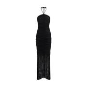 Zwarte Elegante Jurk Andamane , Black , Dames