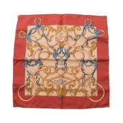 Pre-owned Silk scarves Hermès Vintage , Brown , Dames