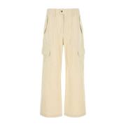 Ivory Canvas Cargo Pant Adidas , Beige , Heren