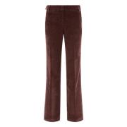 Chocoladebruine Ribfluwelen Broek Jacob Cohën , Brown , Dames