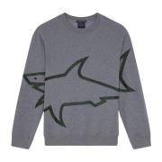 Grijze Regular Fit Katoenen Sweatshirt Paul & Shark , Gray , Heren