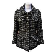 Pre-owned Cotton outerwear Chanel Vintage , Black , Dames