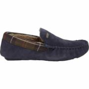 Navy Sheepskin Moccasin Slippers Monty Barbour , Blue , Heren