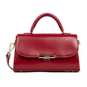 Rode Flap Tas met Metalen Sluiting Lancaster , Red , Dames