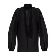 Overhemd met stropdas Alaïa , Black , Dames