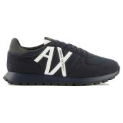 Blauwe Sneakers voor Stijlvolle Look Armani Exchange , Blue , Heren