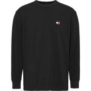 Klassieke pasvorm longsleeve T-shirt met badge Tommy Jeans , Black , H...