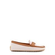 Canvas Loafer met Tijdloos Detail Tod's , Beige , Dames