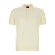 Pu katoen Polo Shirt Tom Ford , White , Heren