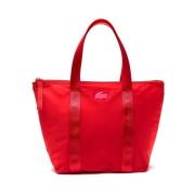 Lichtgewicht Nylon Tote Tas Lacoste , Red , Dames