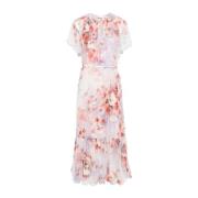 Roze Flutter Midi Jurk Zimmermann , Multicolor , Dames