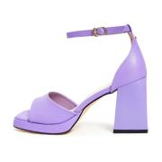 Klassieke open teen hoge hak sandalen - Lila Cesare Gaspari , Purple ,...